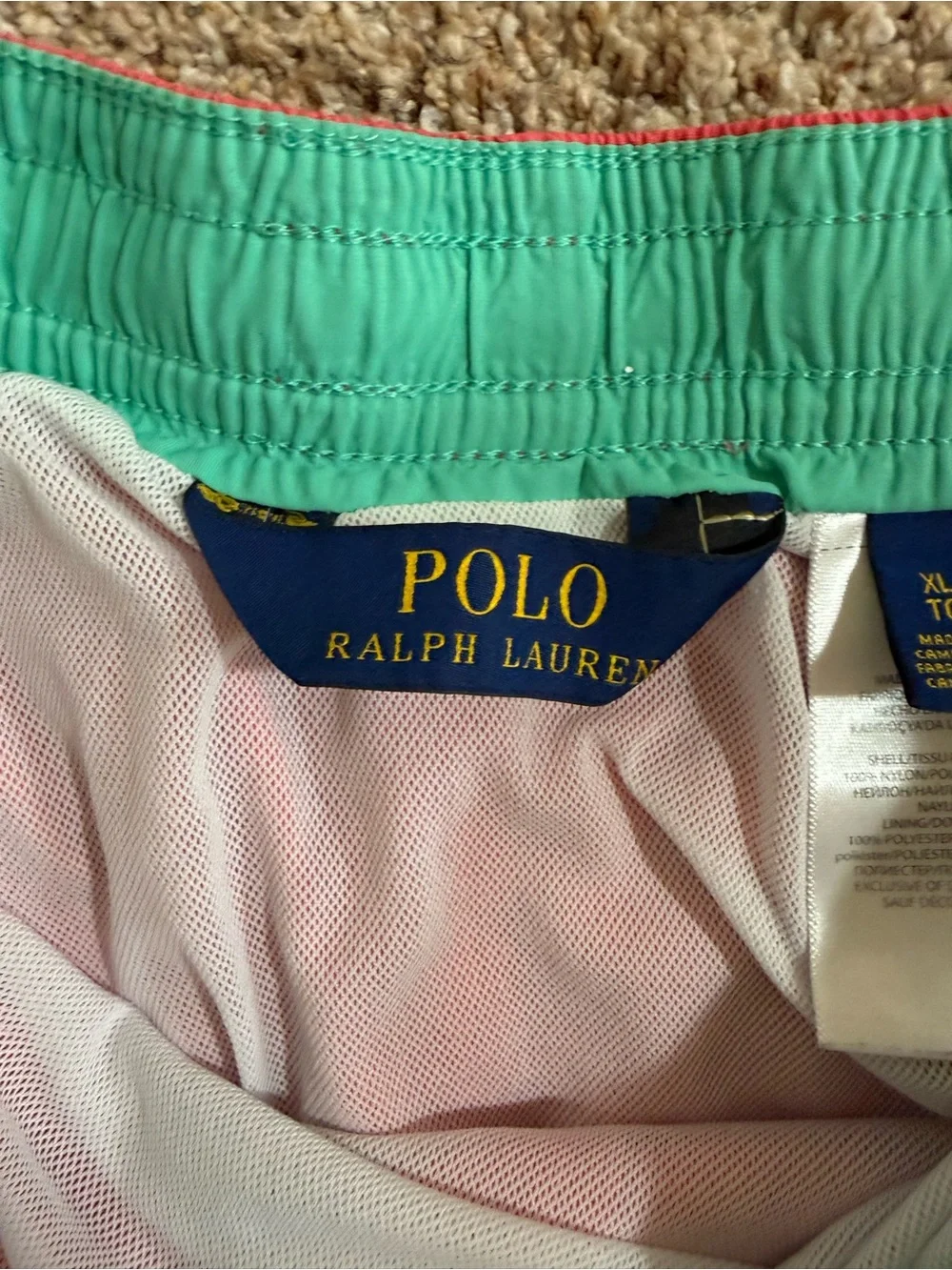 Polo Ralph Lauren Traveler Swim Trunks Coral Pink XL